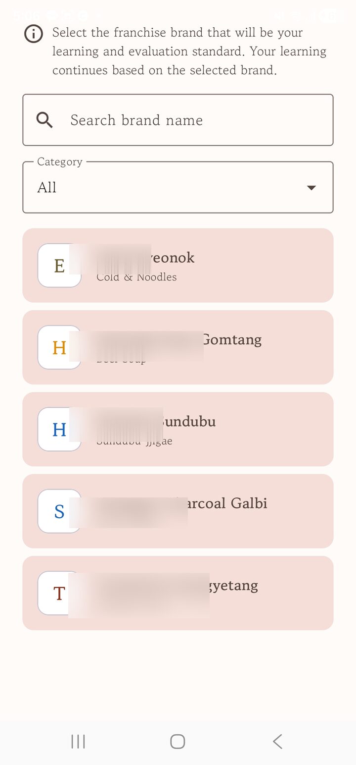 Brand select (names hidden)